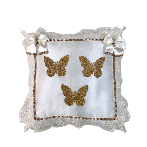 Modern Custom Pillow Luxury Custom Portable Newborn Baby Gold Cushion Jewelry Cushionhigh Qual: DARK GRAY
