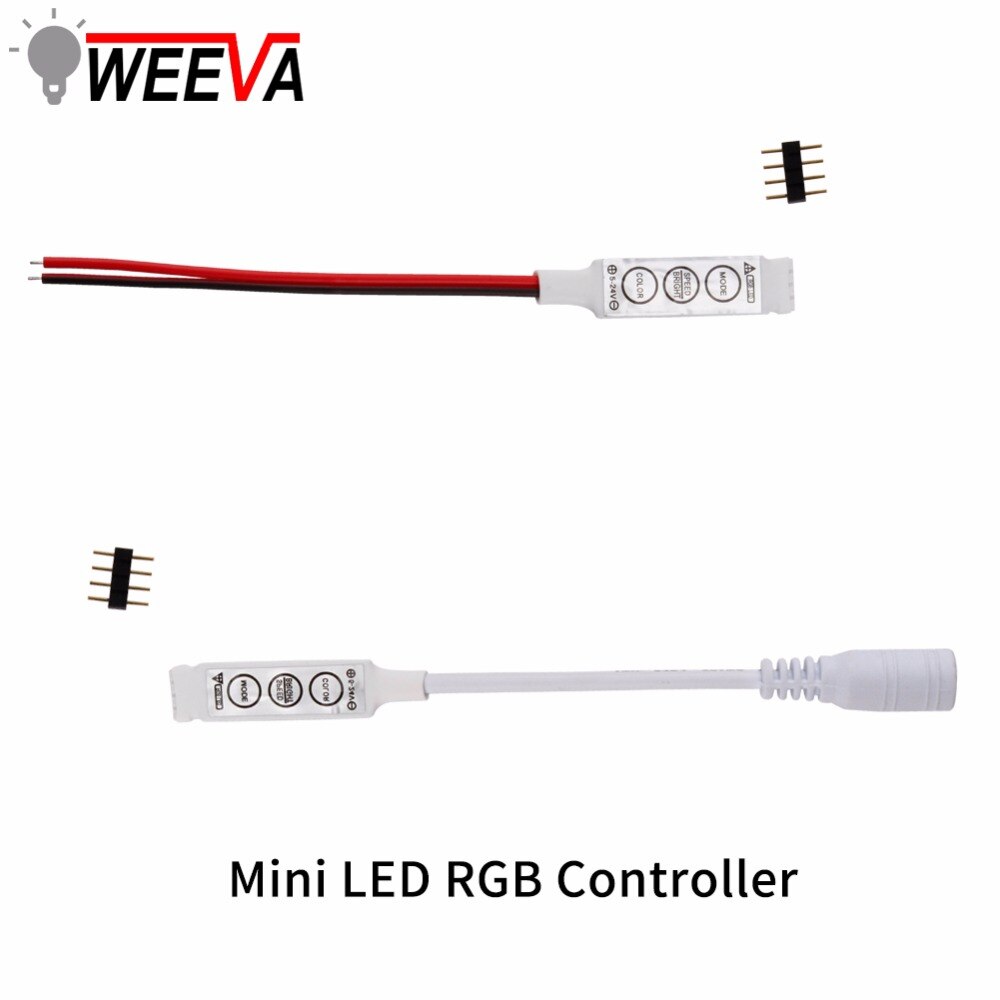Led Rgb Controler Dc 12V Mini 3 Chave Led Rgb Controlador Para Rgb Led Strip 3528 5050 Rgb Led strip Licht Controler