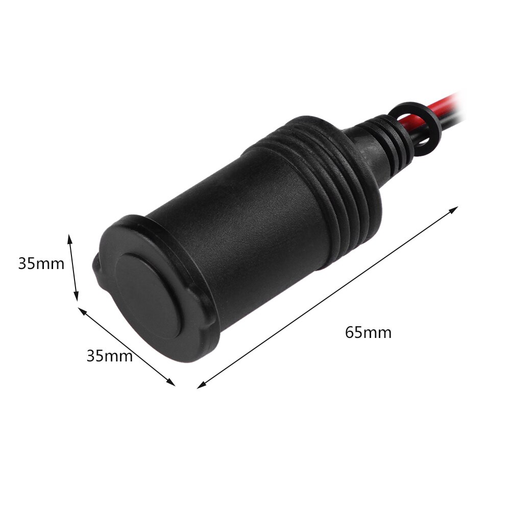Adaptador de enchufe hembra para mechero de coche, 12V y 24V de CC, para motocicleta y camión, con fusible y Cable de 10A