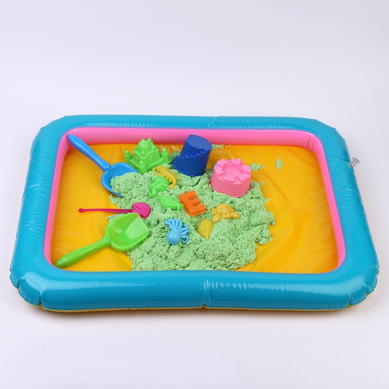 Kids Magic Play Sand Children Toys Mars Space Inflatable Sand Tray Accessories Plastic Mobile Table Beach Toys