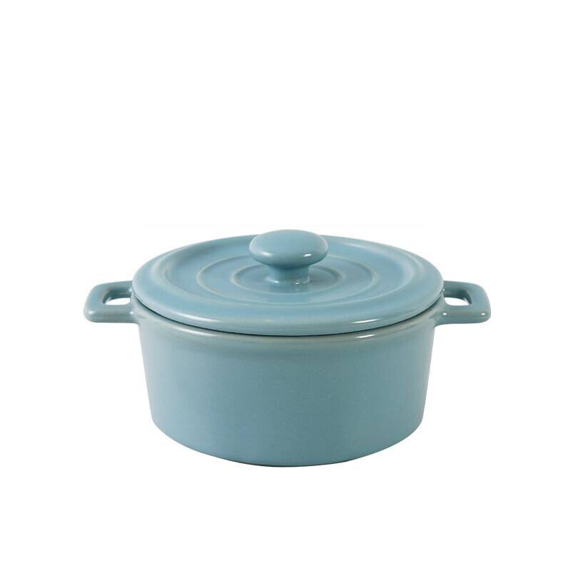 mini ceramiczna zupa Stockpot z pokrywką garnki Stewpot dzieci gulasz ciasto jajeczne strona główna Kichen używane garnki robić gotowania: niebo niebieski