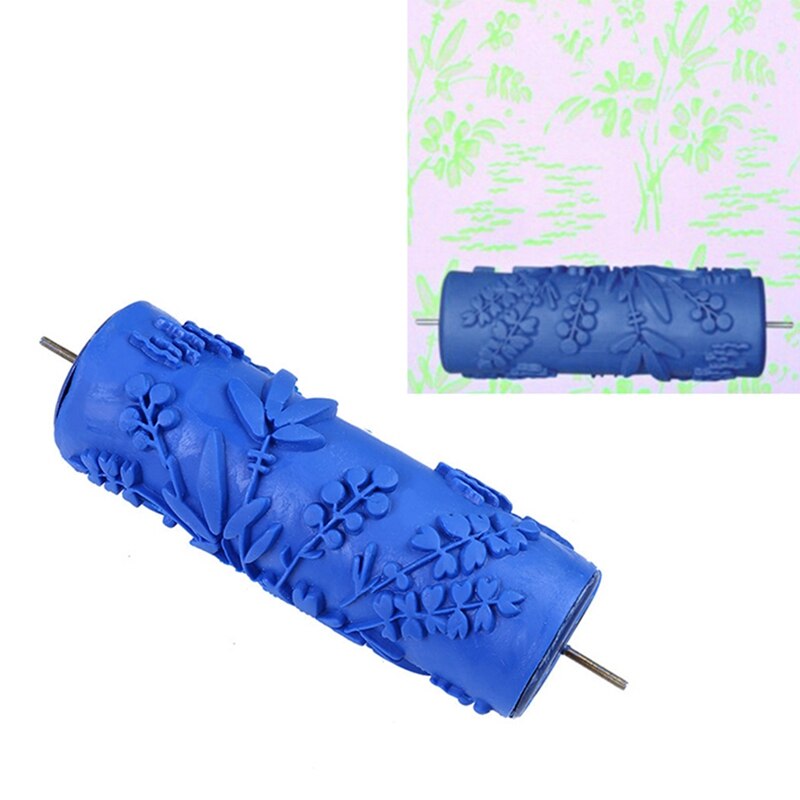 Hushållsfärg roller pensel diy vägg roller pensel mjukt gummihuvud cirkel parallell rand: B