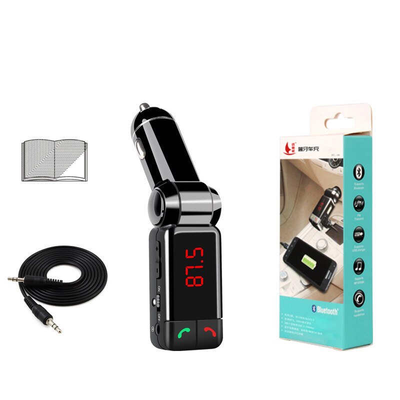 Earldom-cargador de teléfono móvil ET-BC06 para uso en coche, adaptador Bluetooth, compatible con llamada manos libres, MP3, tarjeta SD, Radio FM, emisor de conexión: Default Title