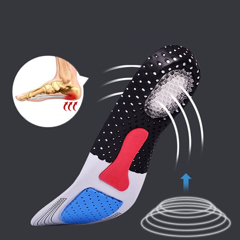 1 paire épaississement Absorption des chocs basket Football Sport Silicone Gel semelle souple unisexe solide Sport chaussures coussinet