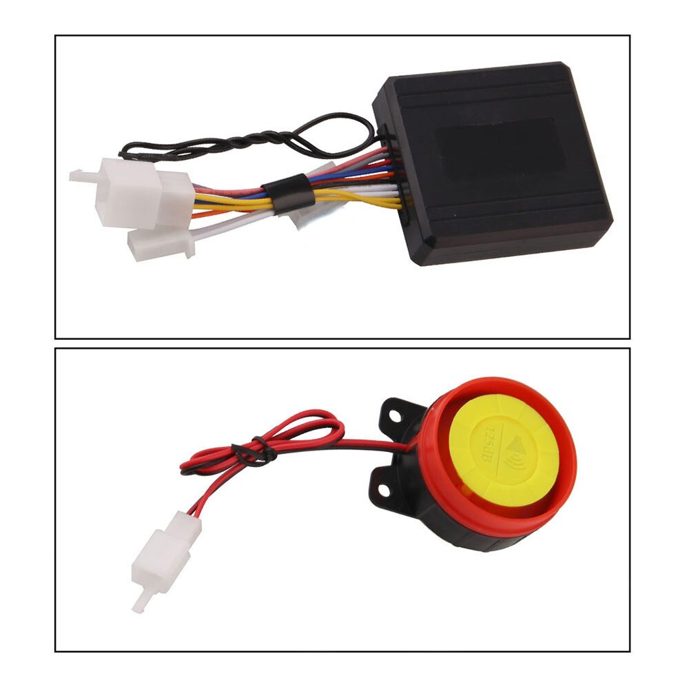 Tyverisikring alarm anti-line cutting sykkel alarm 12v dc innebygd sjokksensor