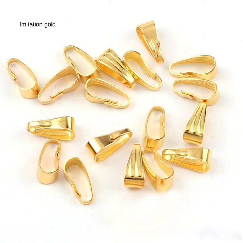 200 Teile/satz Streifen Oval Schnalle Anhänger Schnalle Halskette Anschluss Schnalle DIY Schmuck Material Halskette Ketten für Jewlery Herstellung: Imitation gold / 4mmx8mm 200 pcs