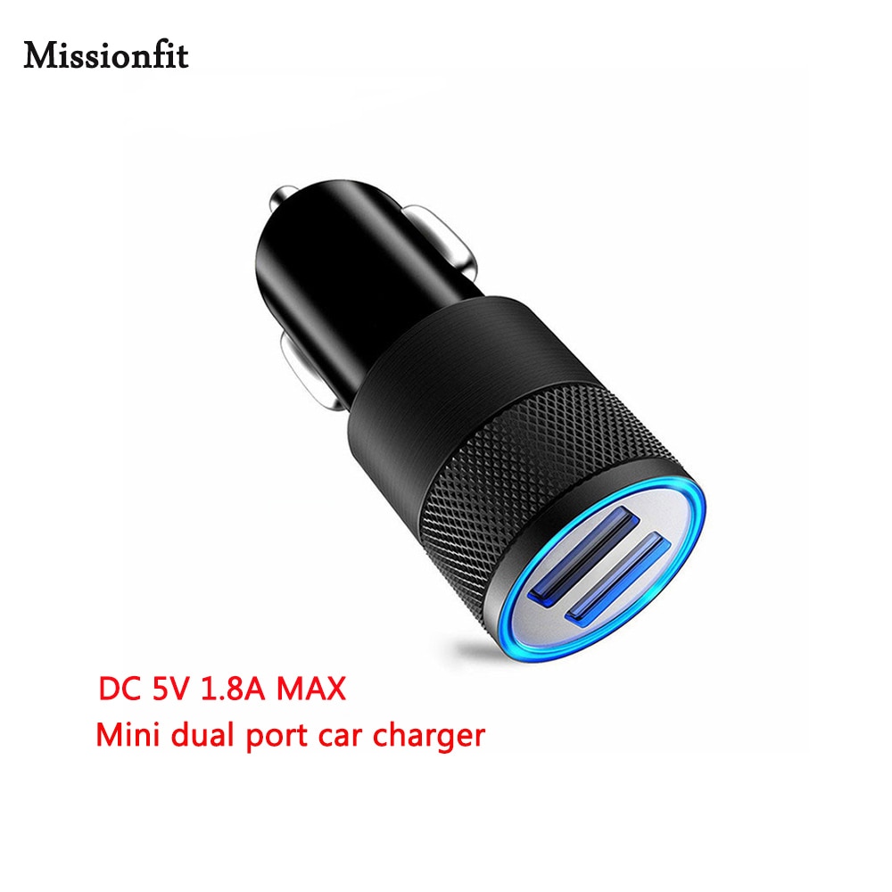 Dual 2 Usb-poorten Autolader Universele Intelligente Opladen Mini Usb Car Charger Voor Iphone Samsung Android Telefoon #2