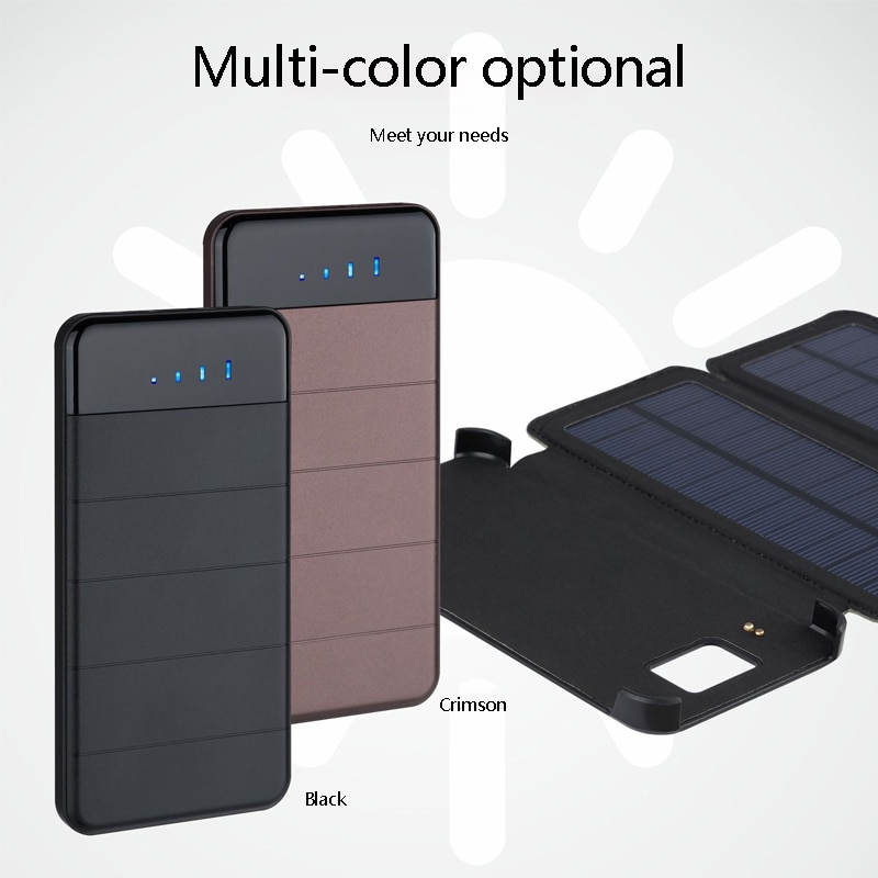 Cargador solar plegable, Banco de energía, panel Solar, batería sunpower de 30000mah, células solares para exteriores, paquete de batería solar externa