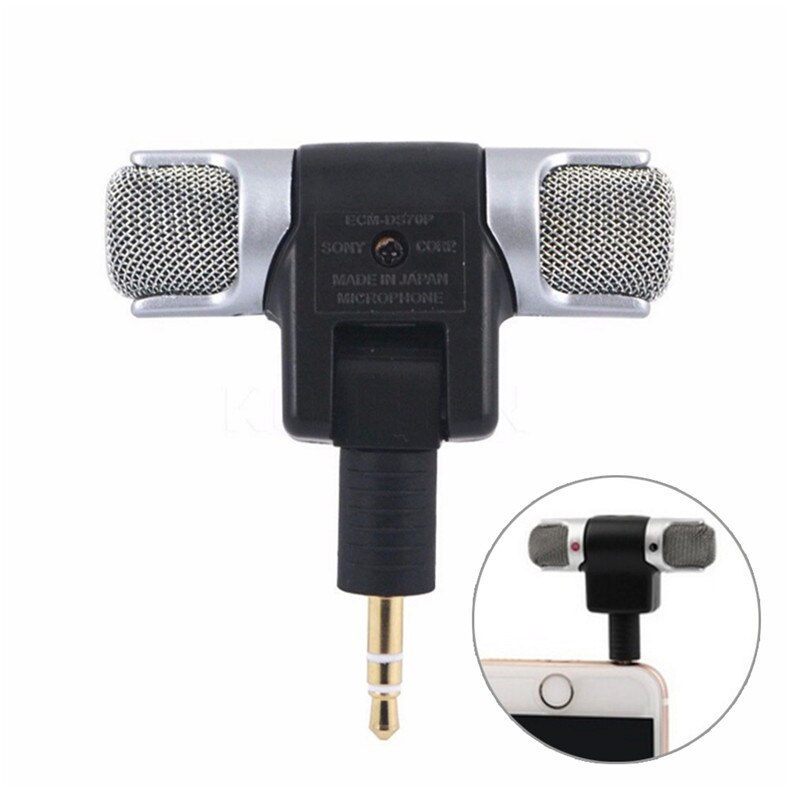 Mini Stereo Recording Microphone Mic With 3.5mm Mini Jack For PC Laptop Notebook Left and Right Channel