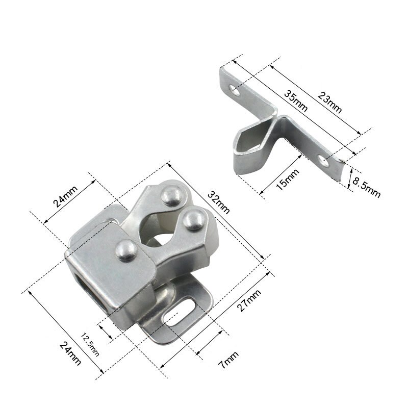 2 szt. Odbojnik bliżej korki bufor tłumika magnes zatrzaski robić szafek na okucia meblowe robić szafy: Srebrny