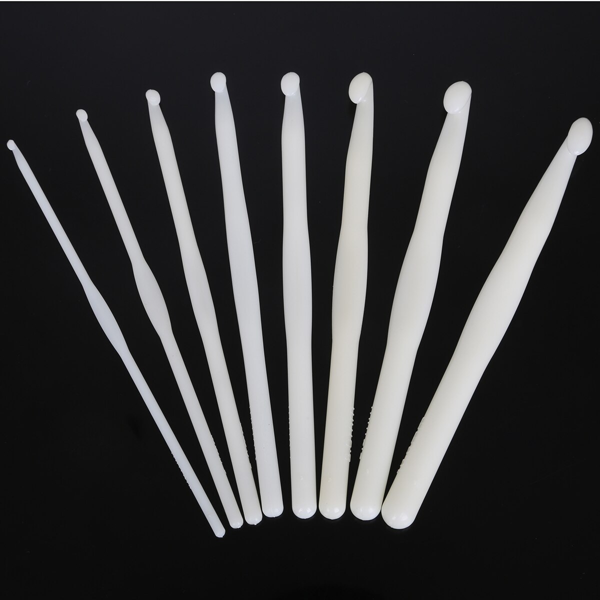 Gancho de ganchillo de plástico blanco para tejer, agujas de tejer, herramientas para suéter, accesorios para manualidades DIY, 3/4/5/6/7/8/9/10mm