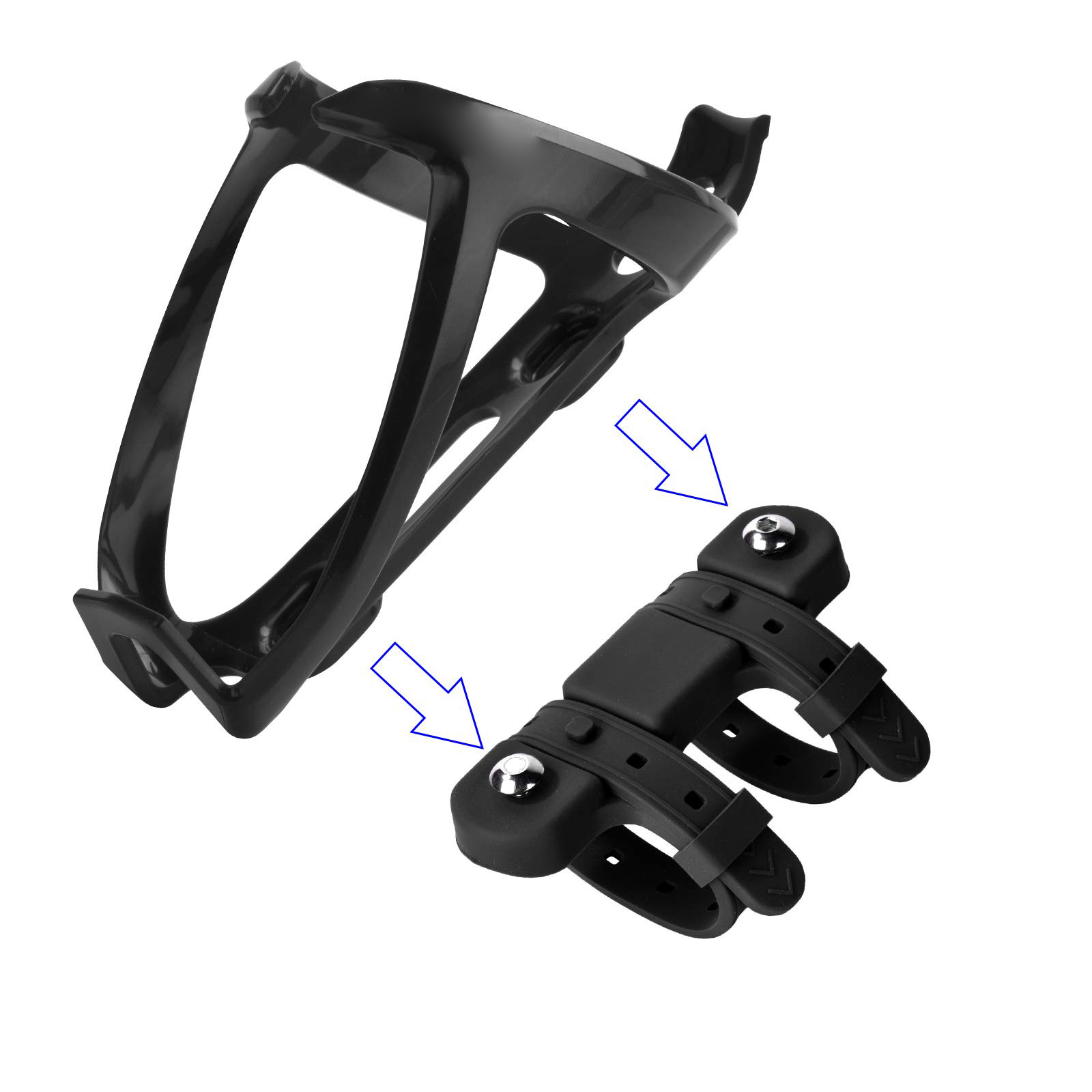 Stojak na bidon rowerowy Podstawa Konwerter Silikonowe paski antypoślizgowe Mtb Droga rower Uchwyt na butelkę adapter robić montażu Akcesoria rowerowe