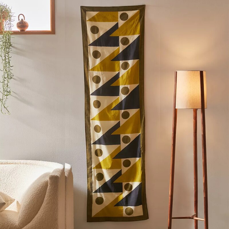Tapiz geométrico psicodélico para colgar en la pared, alfombras de pared con estampado de simplicidad Bohemia, Celestial, Hippie, decoración de dormitorio, arte bohemio para el hogar