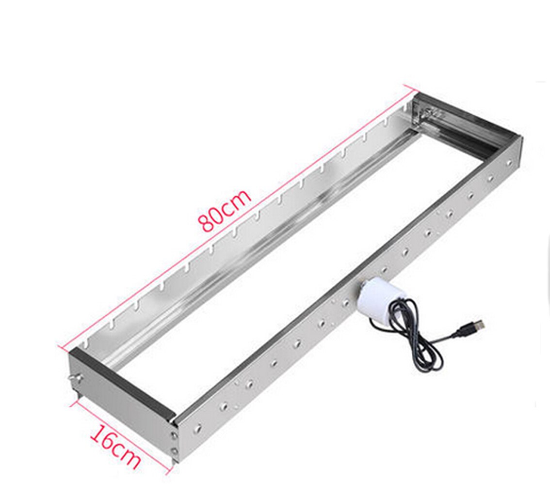 Stainless Steel Automatic Flipping Barbecue Grill Adjustable width tumbling skewers machine Outdoor Portable: 15holes