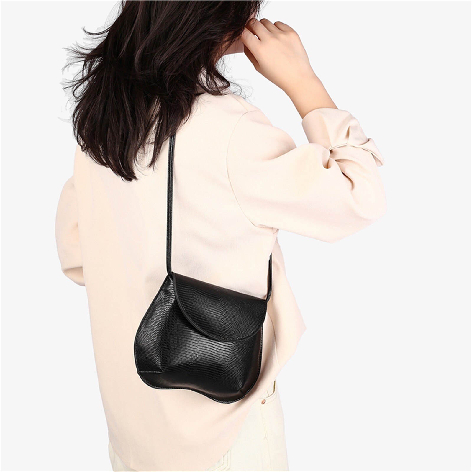 Bolso de mano de un solo hombro para mujer, bandolera que combina con todo, cartera,