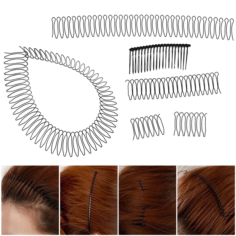 U Shape Hair Finishing Fixer Comb Extra Hold Baby Hairs Flyaways Women And Girls Invisible Bangs Comb Styling Tools Accessory