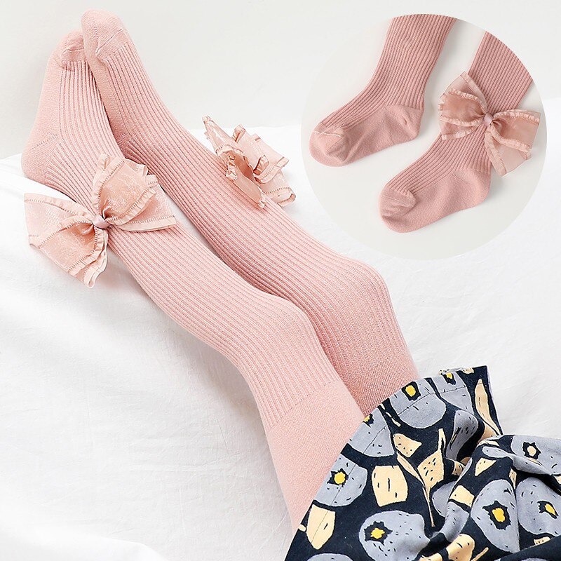 Baby Meisjes Gebreide Katoenen Leuke Boog Panty Baby Leggings Meisjes Dans Broek O