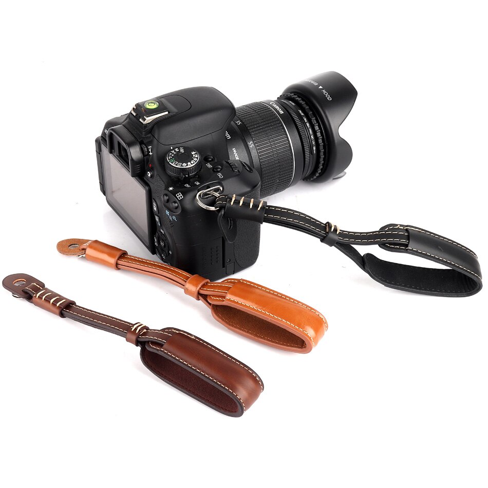 Dragonne en cuir PU pour appareil photo, pour Canon 5D Mark ii iii iv 5D3 EOS M100 M50 M10 M6 M5 M3 M2 M DSLR