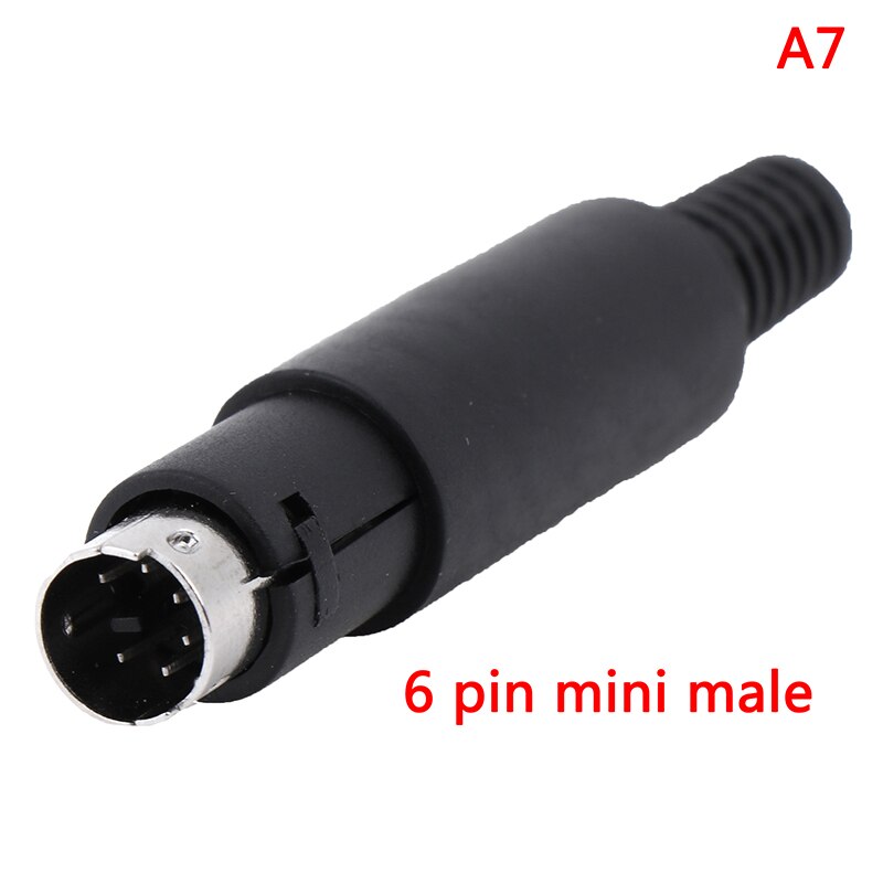 1PC Mini DIN Plug Socket Connector 3/4/5/6/7/8 PIN Chassis Cable Mount Male Female 3-8Pin: A7
