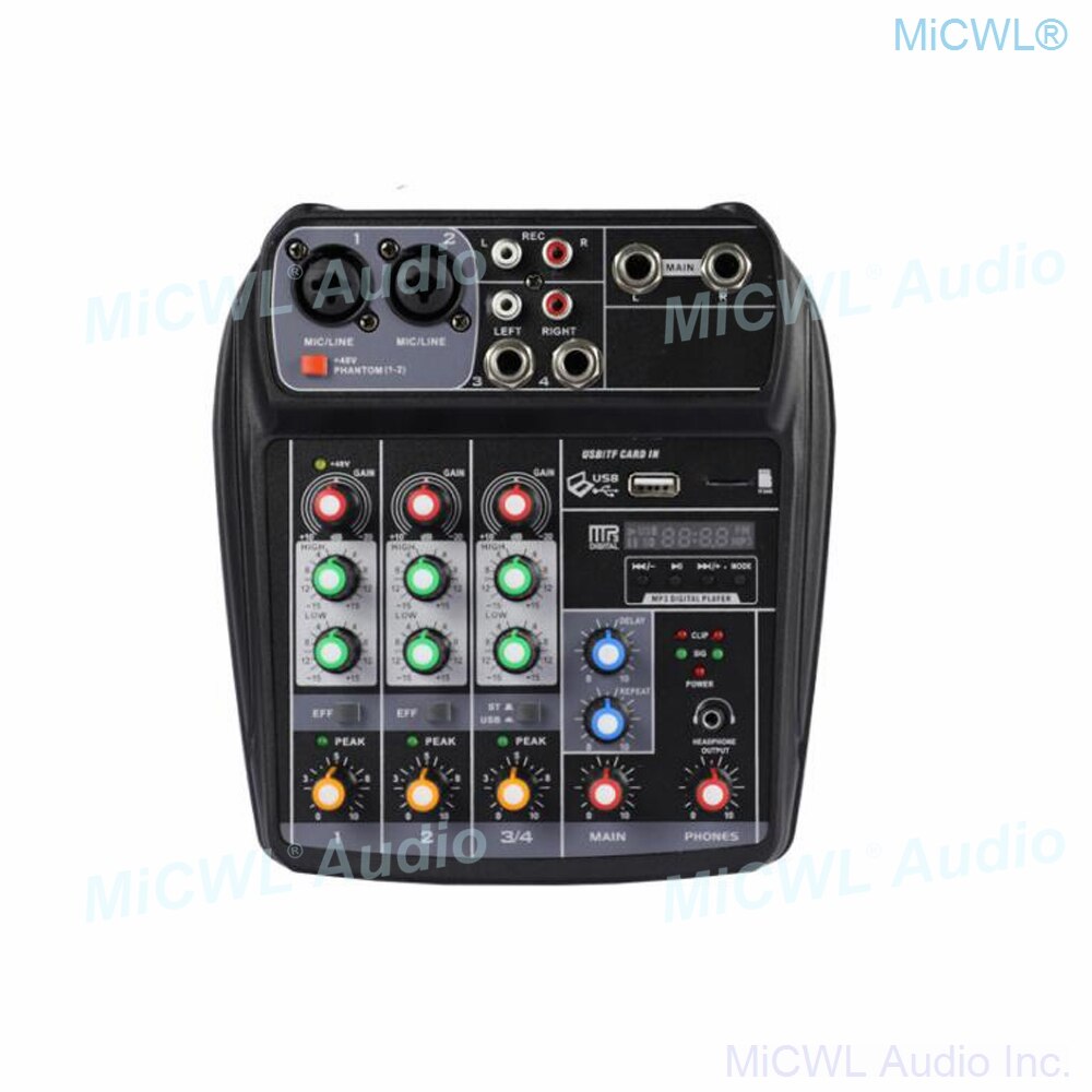 LX4 4 Channel Portable Audio Mixer Console DSP Bluetooth USB Cable connect PC