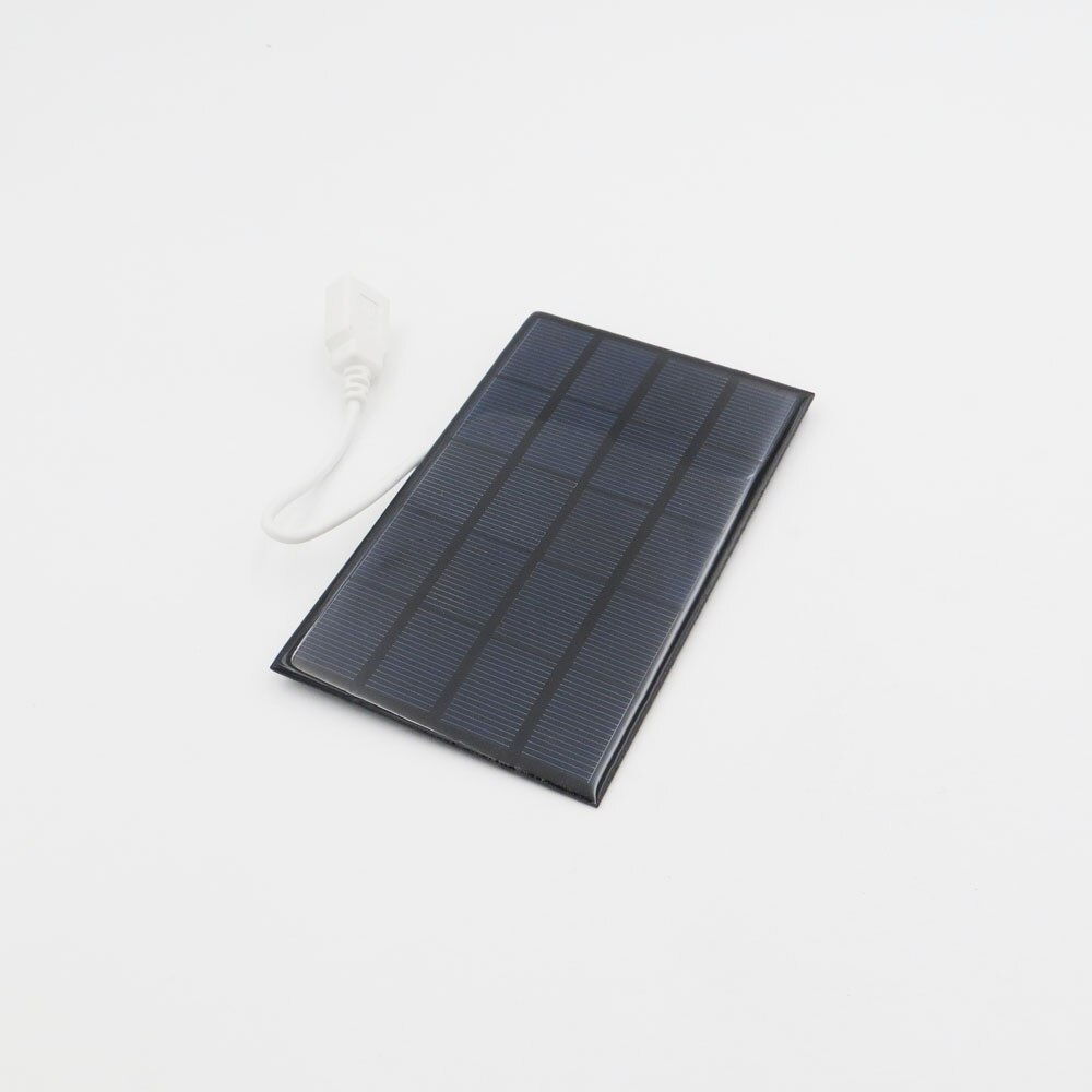 Panel solar con conector USB de 5V, 2W, 400mA, cargador de batería de bricolaje de polisilicio, cable de batería pequeño mini, luz solar de juguete, 5V