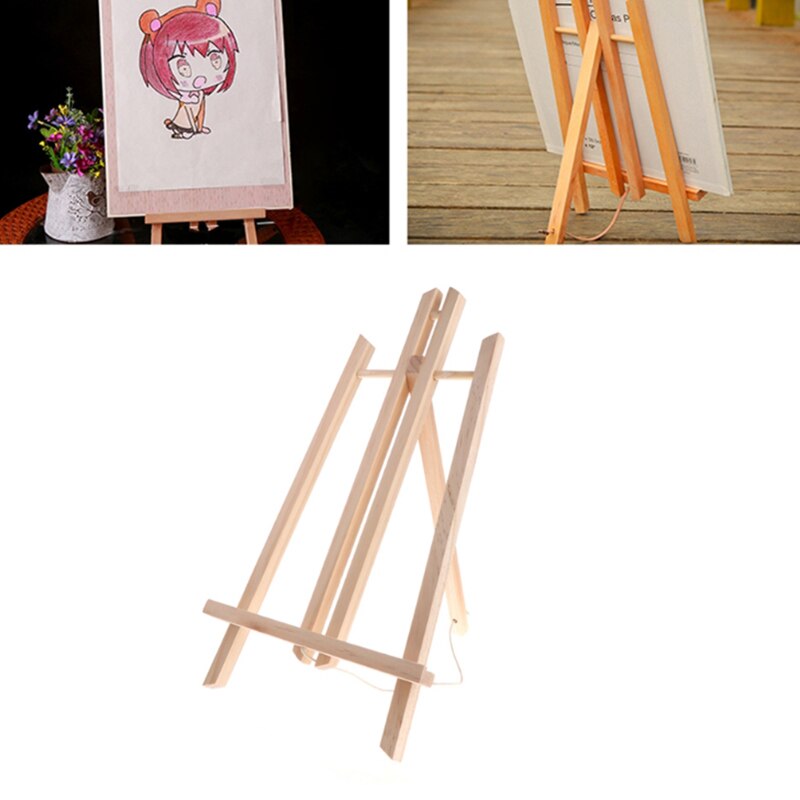 Wood Easel Advertisement Exhibition Display Shelf Holder Studio Painting Stand