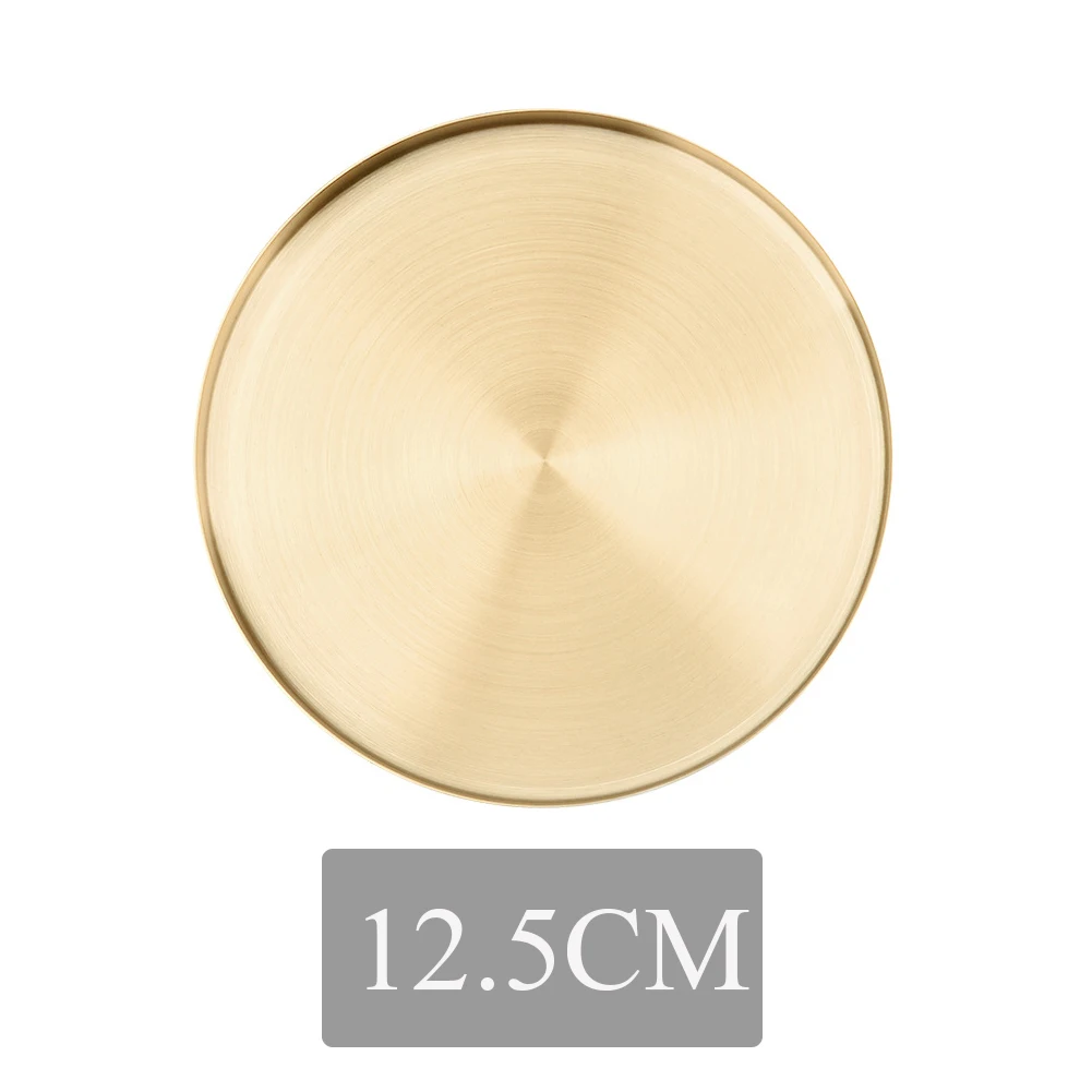 Küche Edelstahl Ablage Dekorative Tabletts Organizer Schmuck Anzeige Platte Runde bilden Gold Tablett Küche Lagerung: Grün