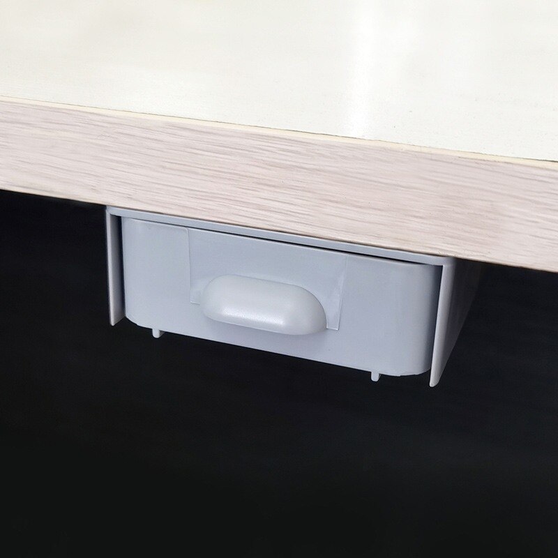 Under The Desk Drawer Storage Drawers Key Box Student Stationery Hanging Hidden Pen Case Pasted Barrel Office Stationery Box