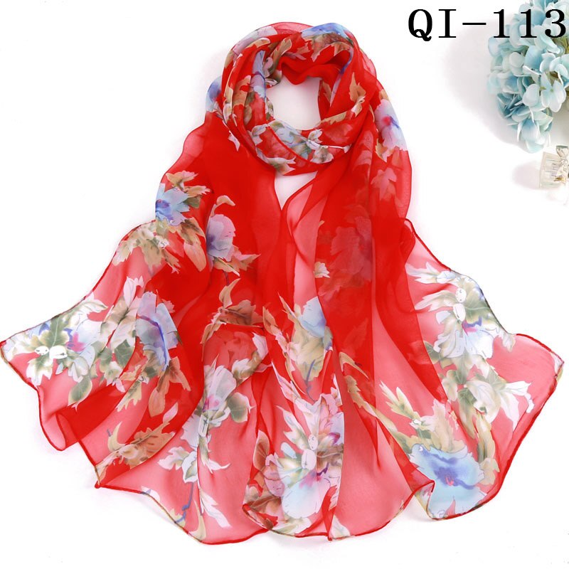 Multiple Colour Lotus leaf Flower Chiffon Georgette Bandana Scarf Women Foulard Long Shawl Summer Hijab 50*160CM