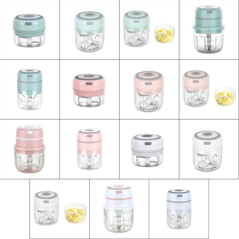 Electric Mini Garlic Press Mincer Food Chopper Processor for Pepper Vegetable Nuts Crushed Ginger Baby Food Maker