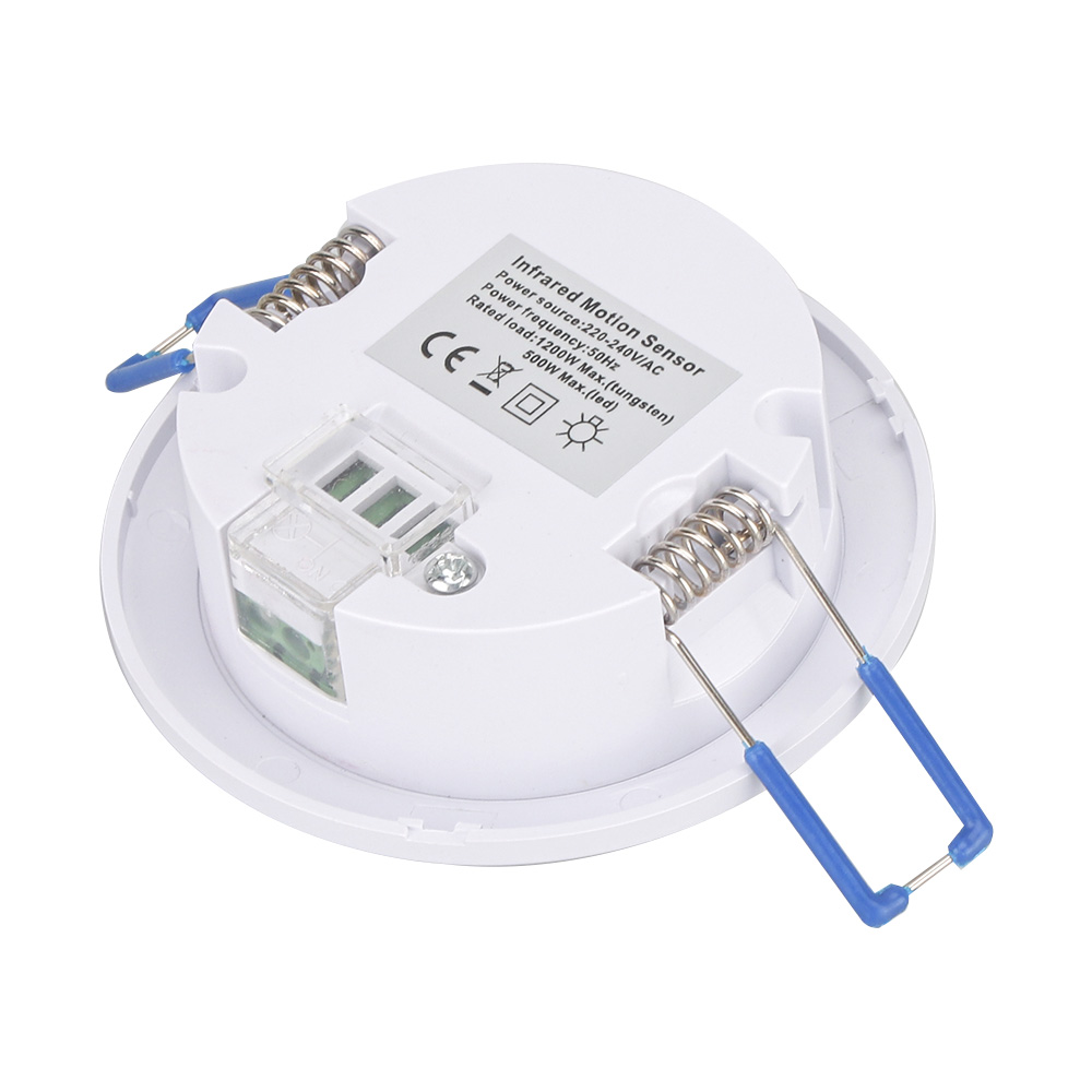 Infrarood Bewegingssensor Mini Plafond Pir Lichaam Bewegingsdetector Verstelbare Lamplichtschakelaar Voor Huisbeveiliging 220-240V
