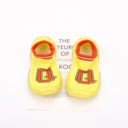 Märke baby skor pojkar flickor småbarn skor första walkers härlig baby walking sheos barn halkfria sneakers: Gul / 22-23( innersula 13.5cm)