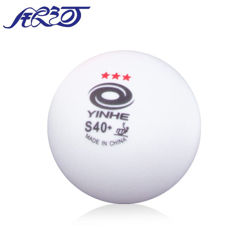 Yinhe 3 Ster Plastic Naadloze Pingpong Bal Aprroved Door Ittf S40 + Plastic Naadloze Witte Ping Ping Bal Tafel tennis Match