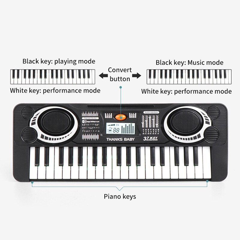 37 touches musique numérique clavier électronique clavier bébé Piano deux Modes réglable Piano électrique musique Intelligence jouets