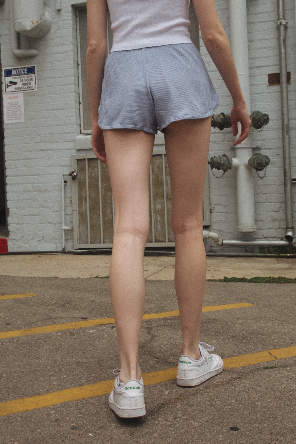 Women Casual Rib Dolphin Shorts