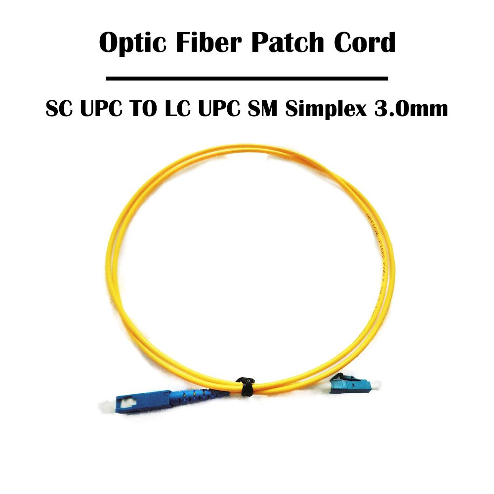 10 Pieces 1.0 Meter SC TO LC Fiber Patch Cord UPC/APC Single Mode Multi Mode Simplex 3.0mm FTTH Ethernet: UPC SM