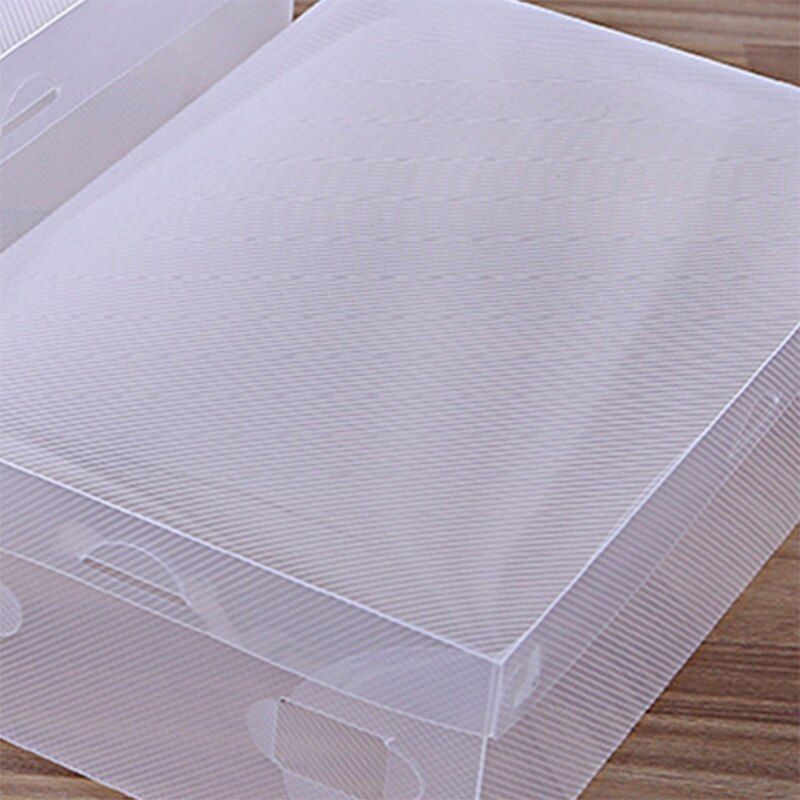Vouwen opslag schoenendoos Flip type schoen opbergdoos Doorzichtige plastic vochtbestendige verdikking Transparante schoenendoos A11343