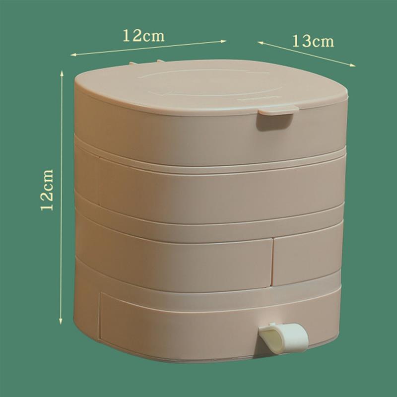 Rotating Jewelry Box Multi Layer Jewelry Organizer Functional Earrings Necklace Ring Classification Storage Organizer