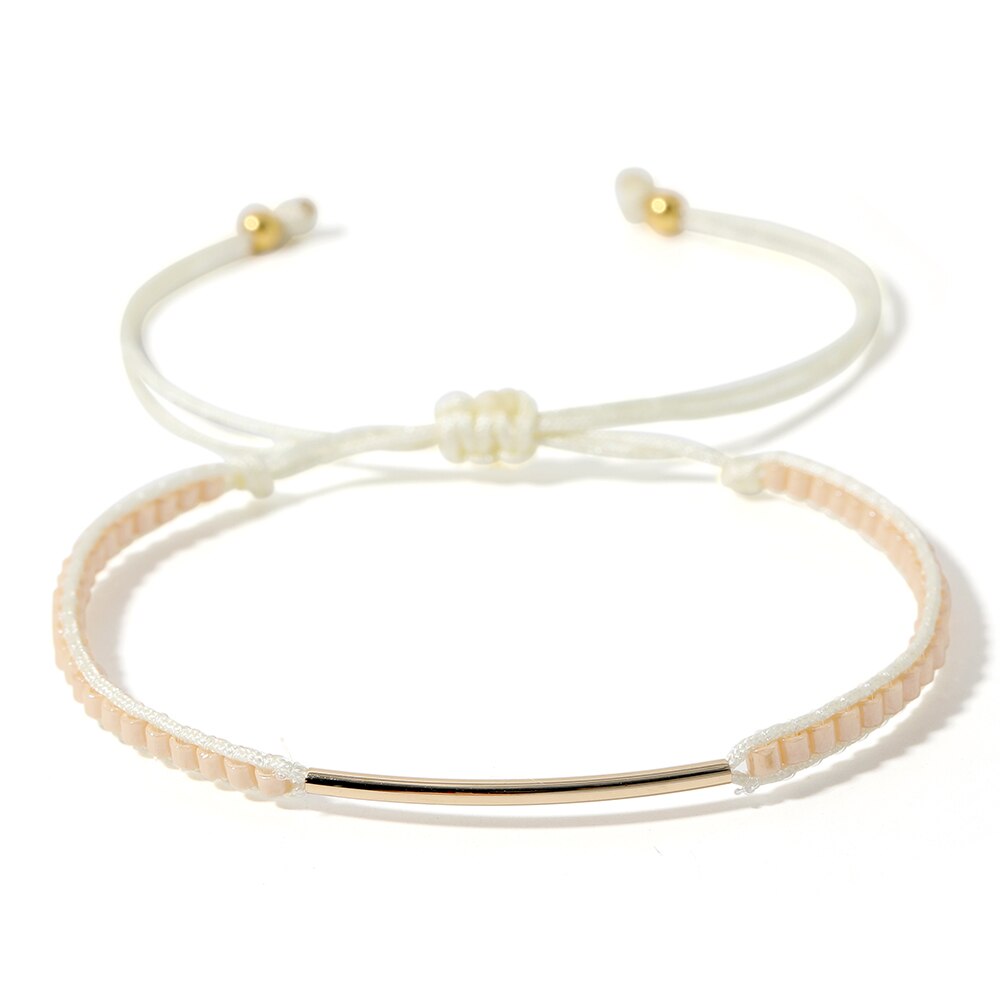 Rttooas Miyuki Ladies Jewelry Bracelet Pulseras Mujer Moda Summer Beach Bracelet Hand Knitted Friendship Adjustable: MC-B0104F
