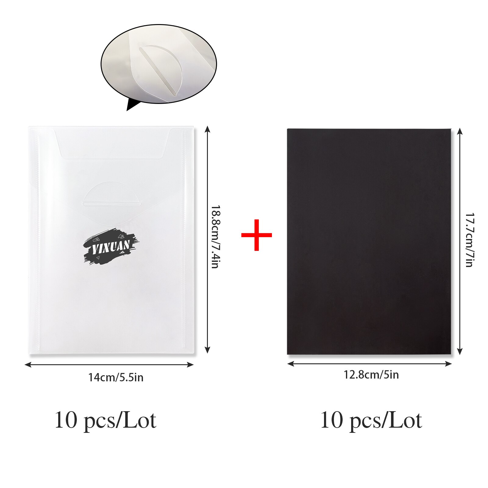 5PCS Transparent Storage Bag And Magnetic Mats Store Metal Cutting Dies Silicone Stamp Bump Template Stickers Cover