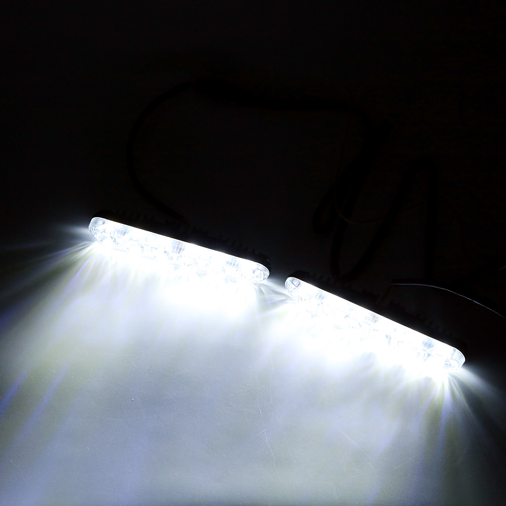 1 paire universelle lumière du jour style de voiture étanche DRL voiture diurne lumière LED clignotants indicateurs Auto feux de jour