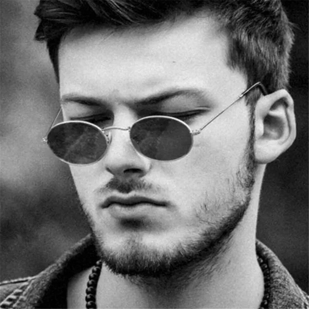 Gafas de sol ovaladas para mujer, lentes doradas pequeñas, Retro, Vintage, redondas, Sexy, accesorios de ciclismo