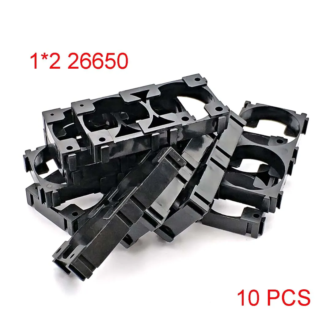 26650 Battery Holder 2P and 3P Bracket Cylindrical Cell Holder for 26650 Li-ion Battery Pack Hole Diameter 26.3mm: WHITE