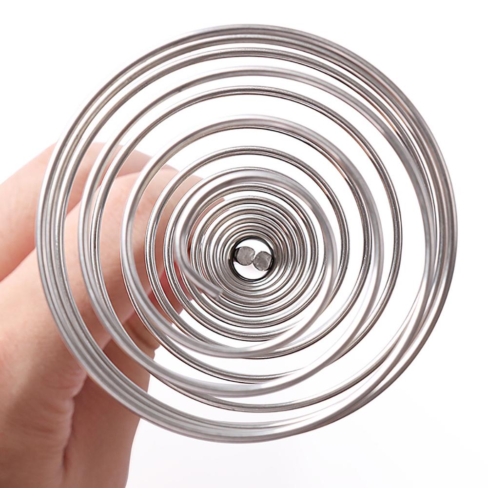 1Pc Keuken Tool Rvs Garde Stirrer Mengen Mixer Eiklopper Foamer Draaien Hand Push Garde Stiring Tool