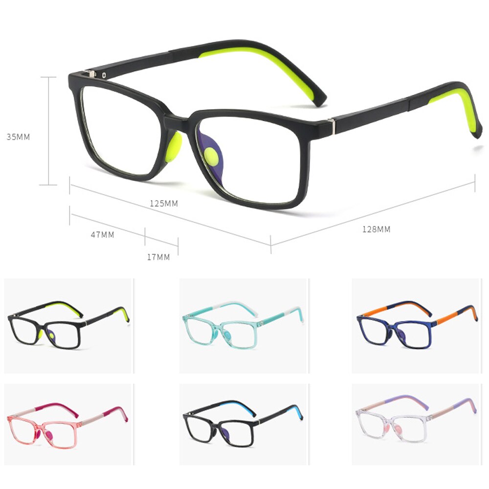 Peekaboo baby kids glasses blue light tr90 frame for computer clear lens boy square glasses frame for children girl