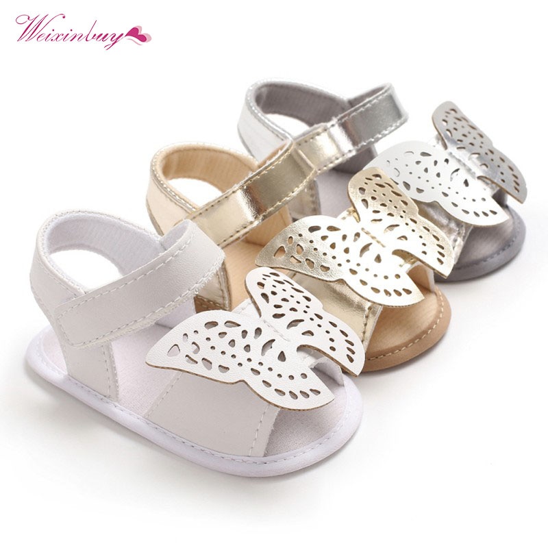 Vlinder baby sandalen solid PU leer baby meisjes jongens sandalen Antislip zachte zolen baby peuter sandalen y13