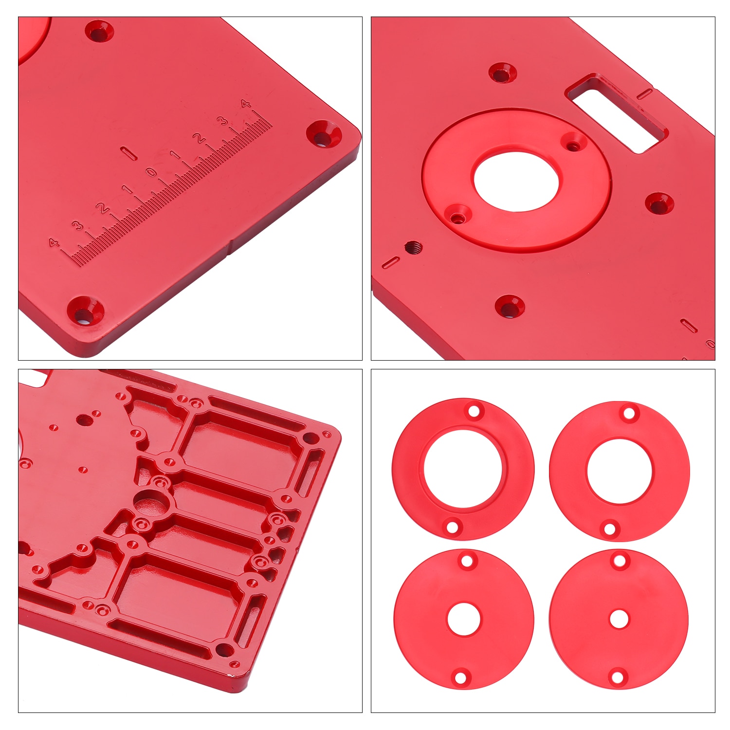 Multifunctional Router Table Aluminum Alloy Insert Plate Woodwork Benches 235x120x8mm Carpenter Trimming Machine Flip Chip Board