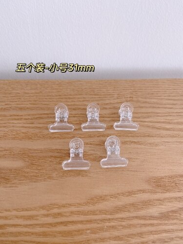 5pcs/lot 22mm/31mm/38mm/50mm Transparent Binder Clip Mini Paper Clips Clear Paperclips Stationery Office School Binding Supplies: 31mm