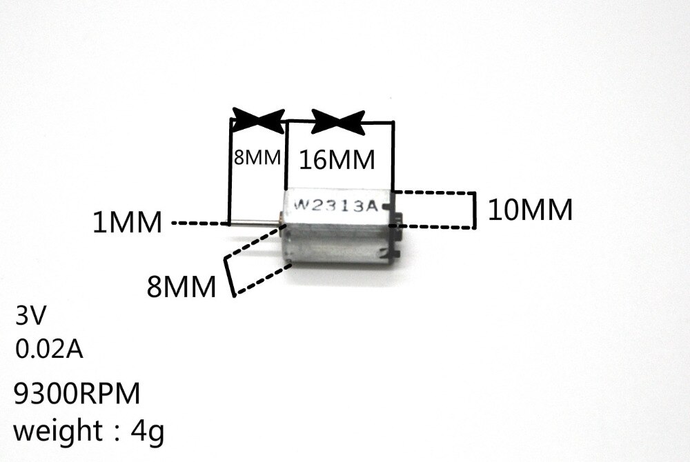 3 pcs M20 dc motor 3 v 9300 RPM 0.02 EEN