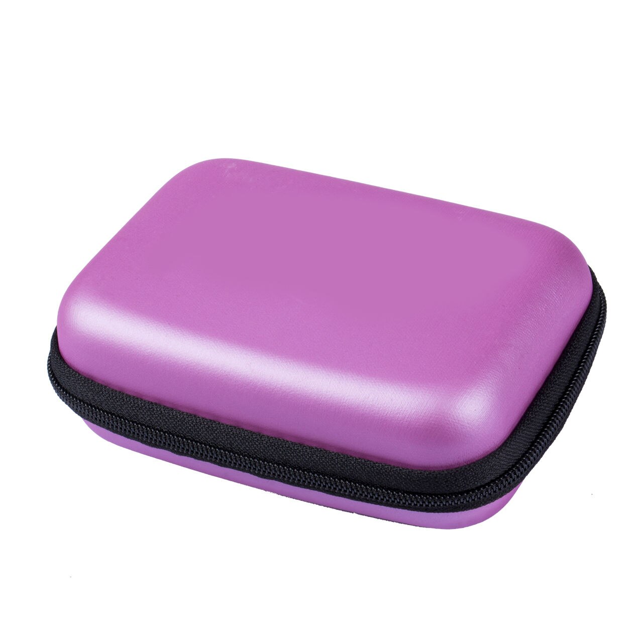 Travel Digital USB Storage Portable Travel Headset Earphone Earbud Cable Storage Pouch Bag Hard Case Box: Pink